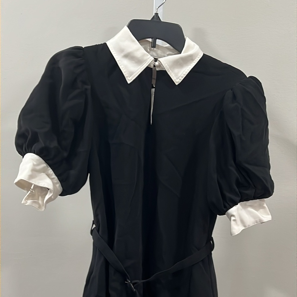 Cinq a Sept Sabelle Dress in Black & Ivory - Picture 3 of 8